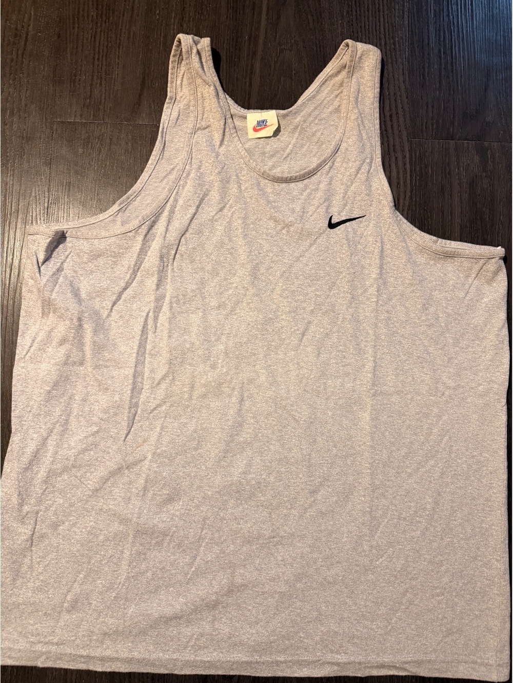 Vtg 70s Nike Orange Tag Embroidered Swoosh Tank Top XXL